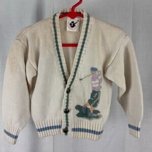 Good Lad Golf Theme Grandpa Dad Cardigan Style Sweater 3T
